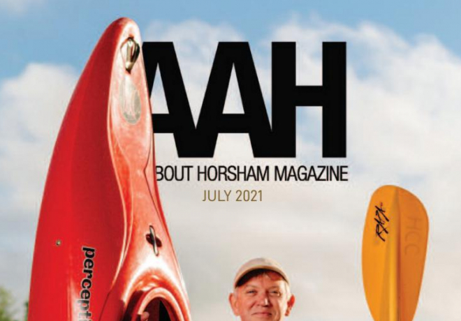 Blaker features in the July edition of 'All About Horsham' magazine